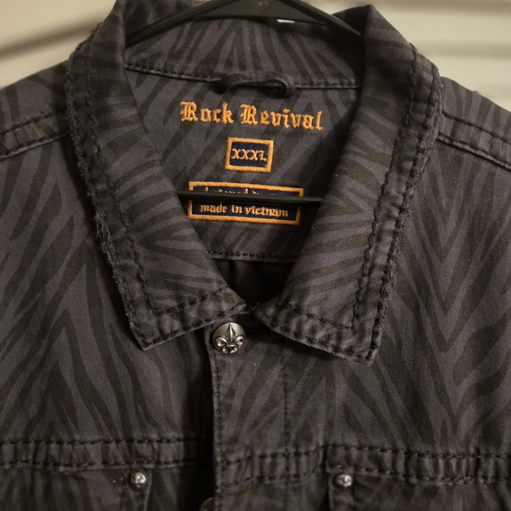 Rock Revival Black Zebra Pattern Jacket